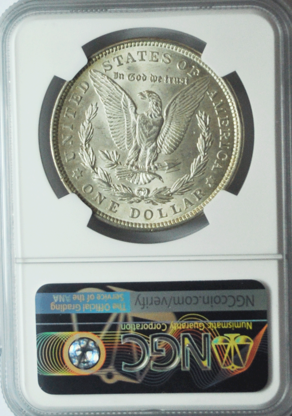 1921 $1 Morgan Silver One Dollar NGC MS62 VAM 27A Wide Infrequent Reeding LDS