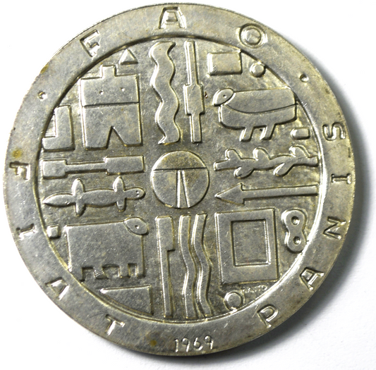 1969 Uruguay Mil 1000 Pesos Silver Coin KM# 55
