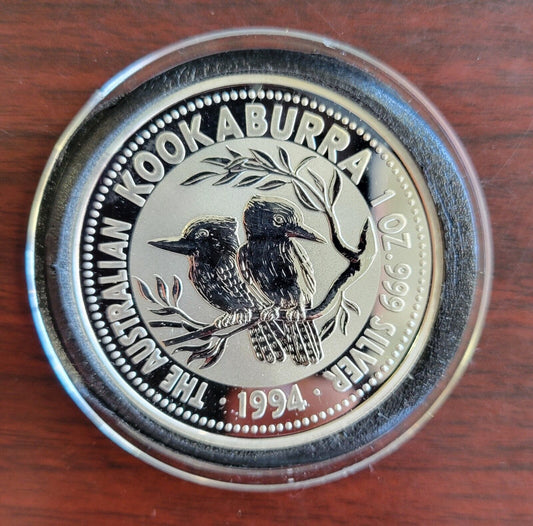 1994 Australian Kookaburra 1oz. Silver .999 Fine Dollar Coin