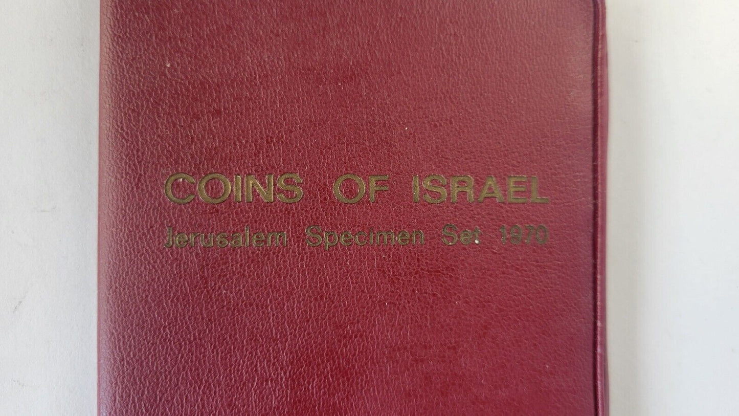 1970 Coins Of Israel 6 Coin Jerusalem Specimen Israel Govt Coins In Folder