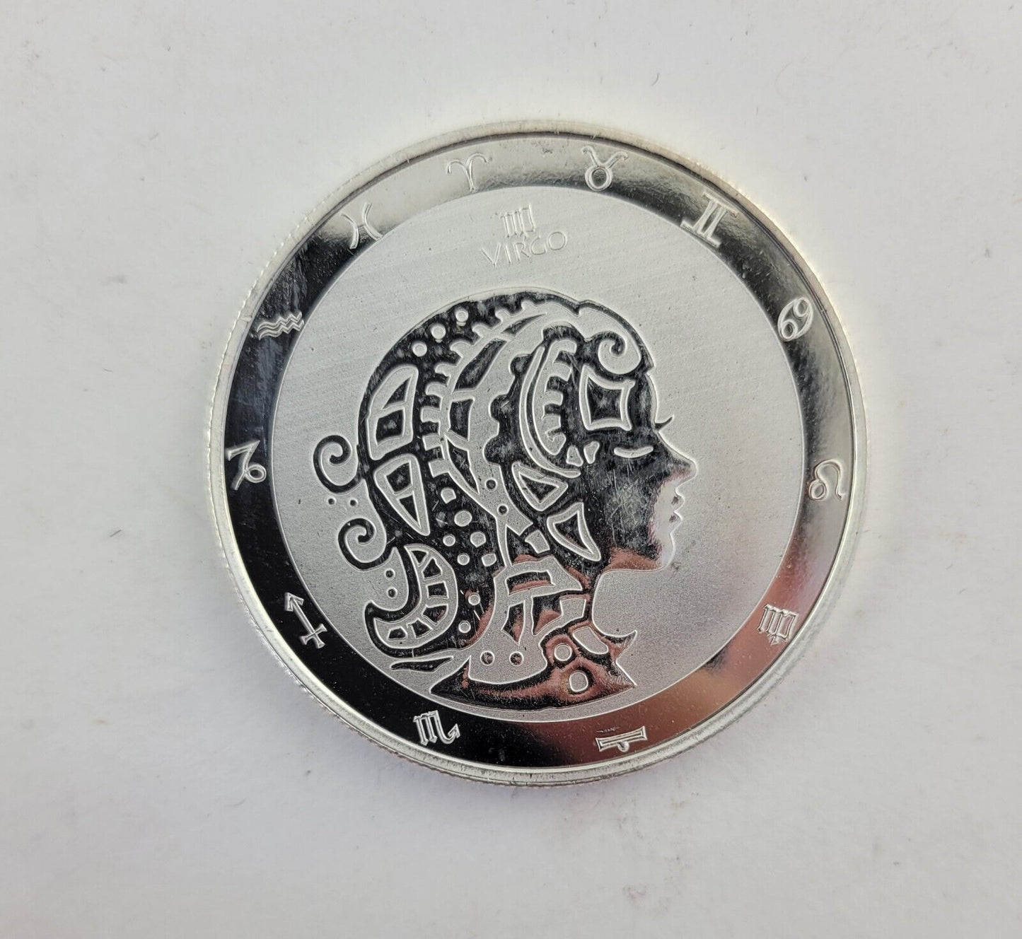 2022 Tokelau $5 Virgo Zodiac Symbol 1oz .999 Fine Silver Astrology Coin
