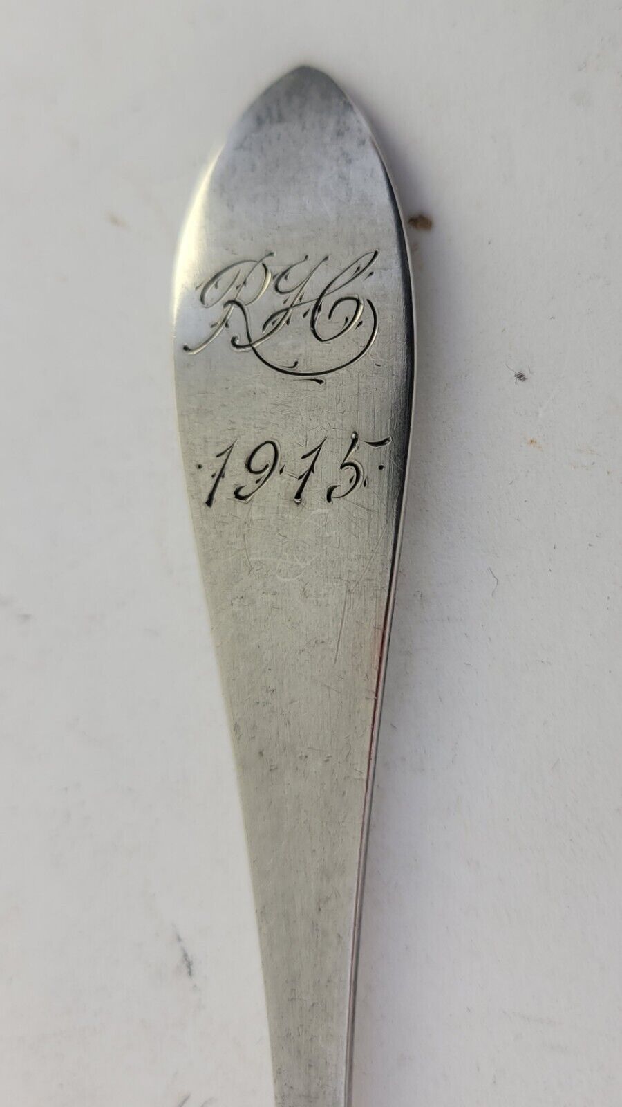 1915 Wesleyan University 5 5/8" Sterling Silver Souvenir Spoon Kansas .65oz