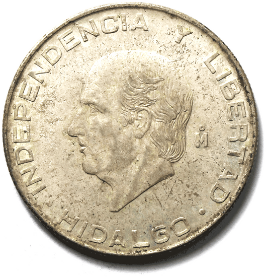 1955 Mexico Estados Unidos Mexicanos Five 5 Pesos Silver Coin KM#469