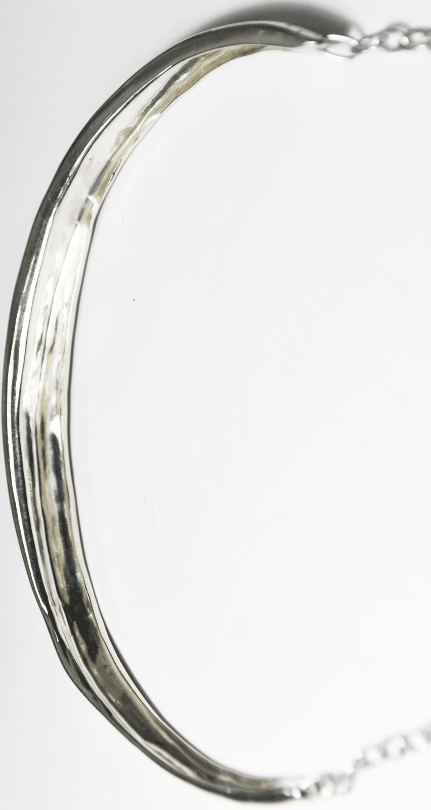 Sterling Silpada Chain & Half Circle 12mm x 9.5" Bar Choker Necklace 17"  49g