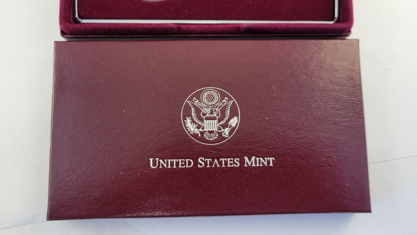 1998 S Kennedy Commemorative Collector's BU Silver Matte Boxed 2pc Set no COA