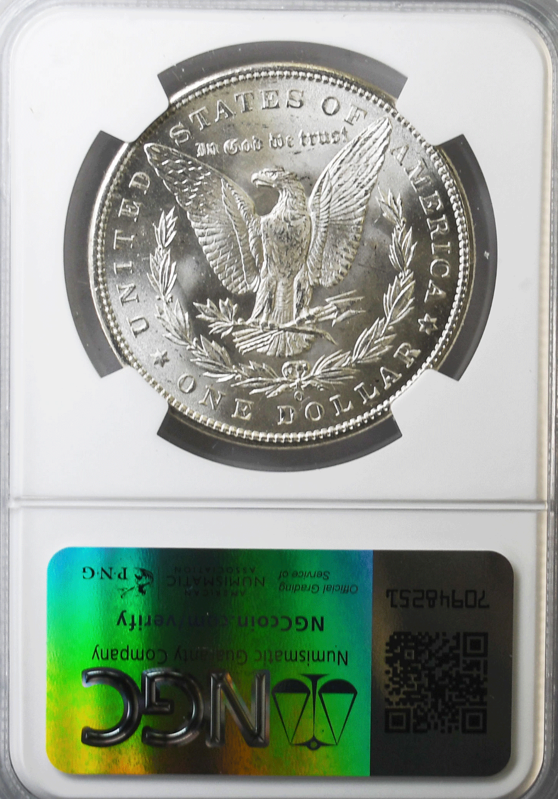 1898 O $1 Morgan Silver Dollar MS60 NGC Uncirculated New Orleans