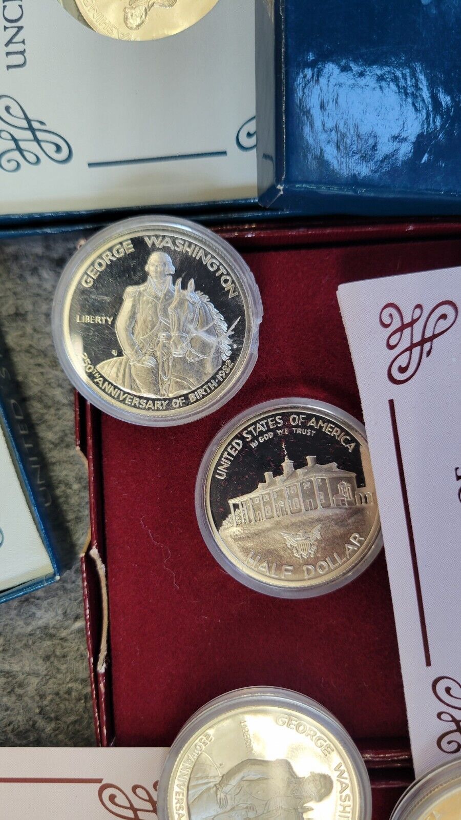 (11) 1982 George Washington Proof Silver Commemorative 90% Half Dollars Lot