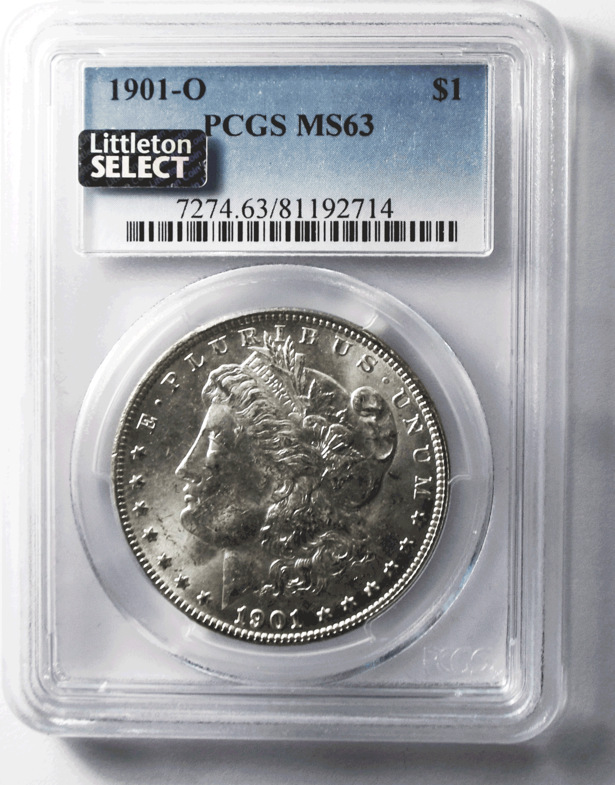 1901 O $1 Morgan Silver One Dollar PCGS MS63 New Orleans Littleton Select