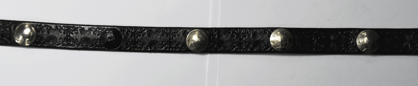 Sterling Rosco Scott Turquoise 76mm x 57mm Buckle 23mm 40" Buffalo 5c Belt