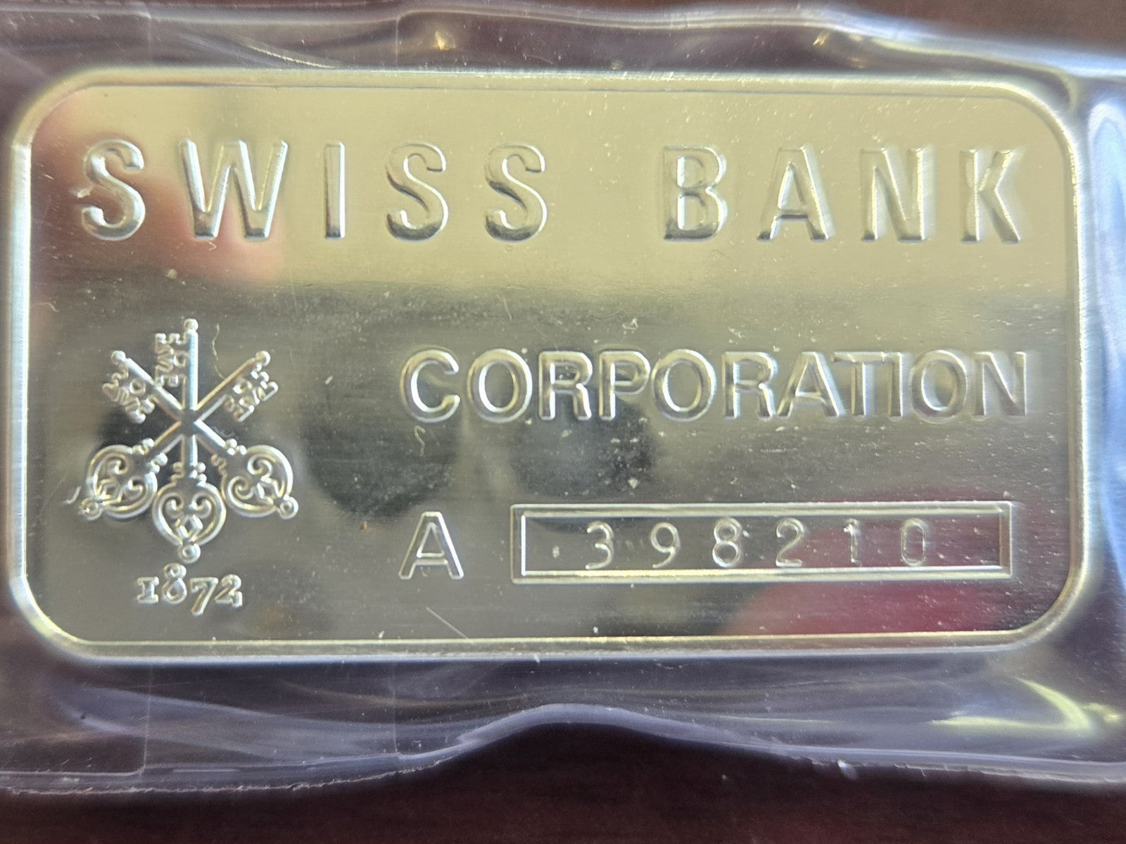 Vintage (7) Swiss Bank Corporation 1oz .999 Fine Silver Bars