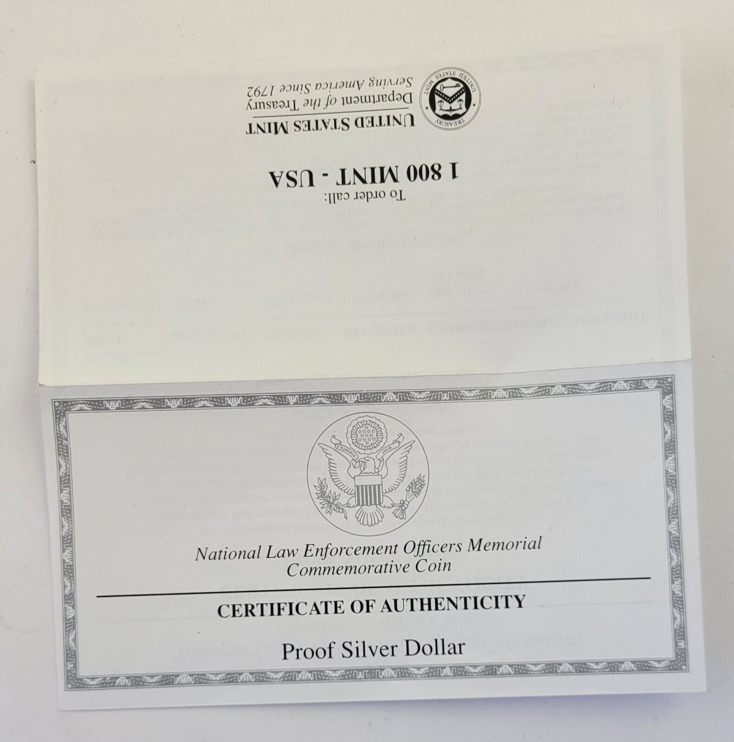 1997 P US Mint National Law Enforcement Officers Memorial Silver Dollar Coin