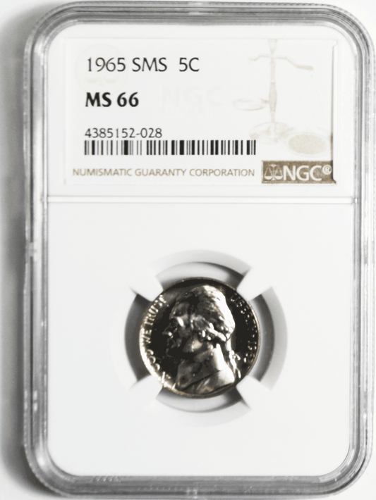 1965 5c SMS Jefferson Nickel NGC Five Cents MS66 Special Mint Gem Unc