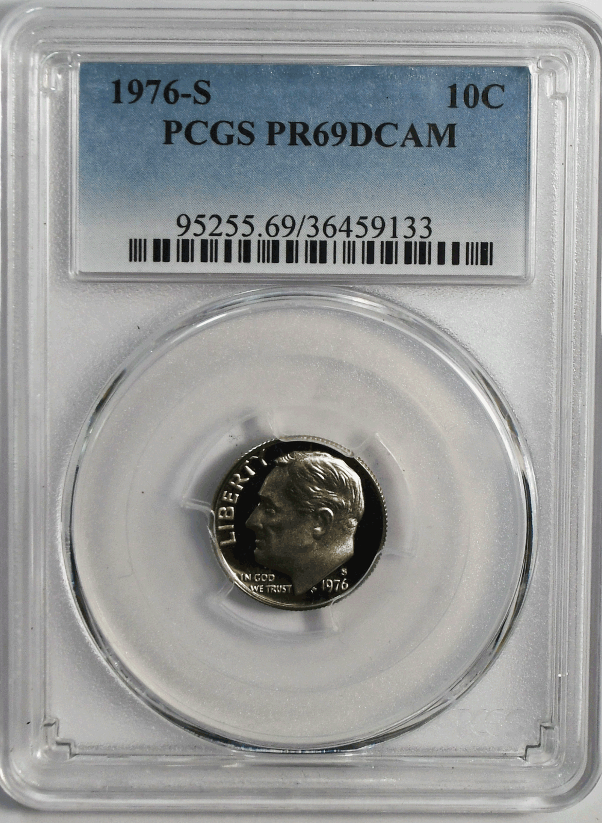 1976 S 10c Roosevelt Silver Proof Dime Ten Cents PCGS PR69 DCAM