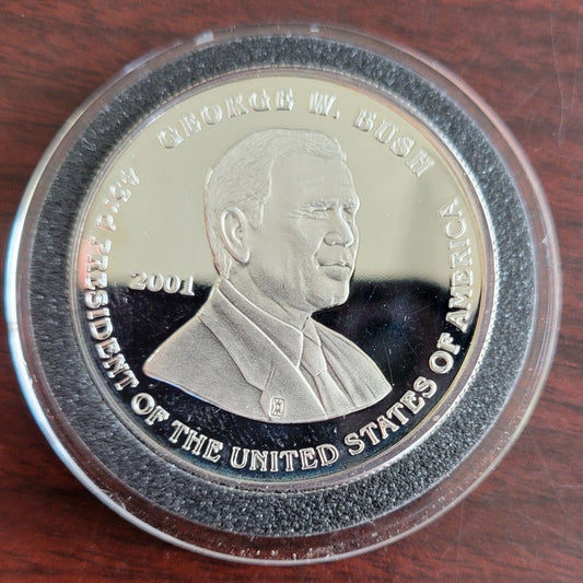 George W Bush & Al Gore .999 Fine Silver Medal 1oz. 43rd President Commemorative