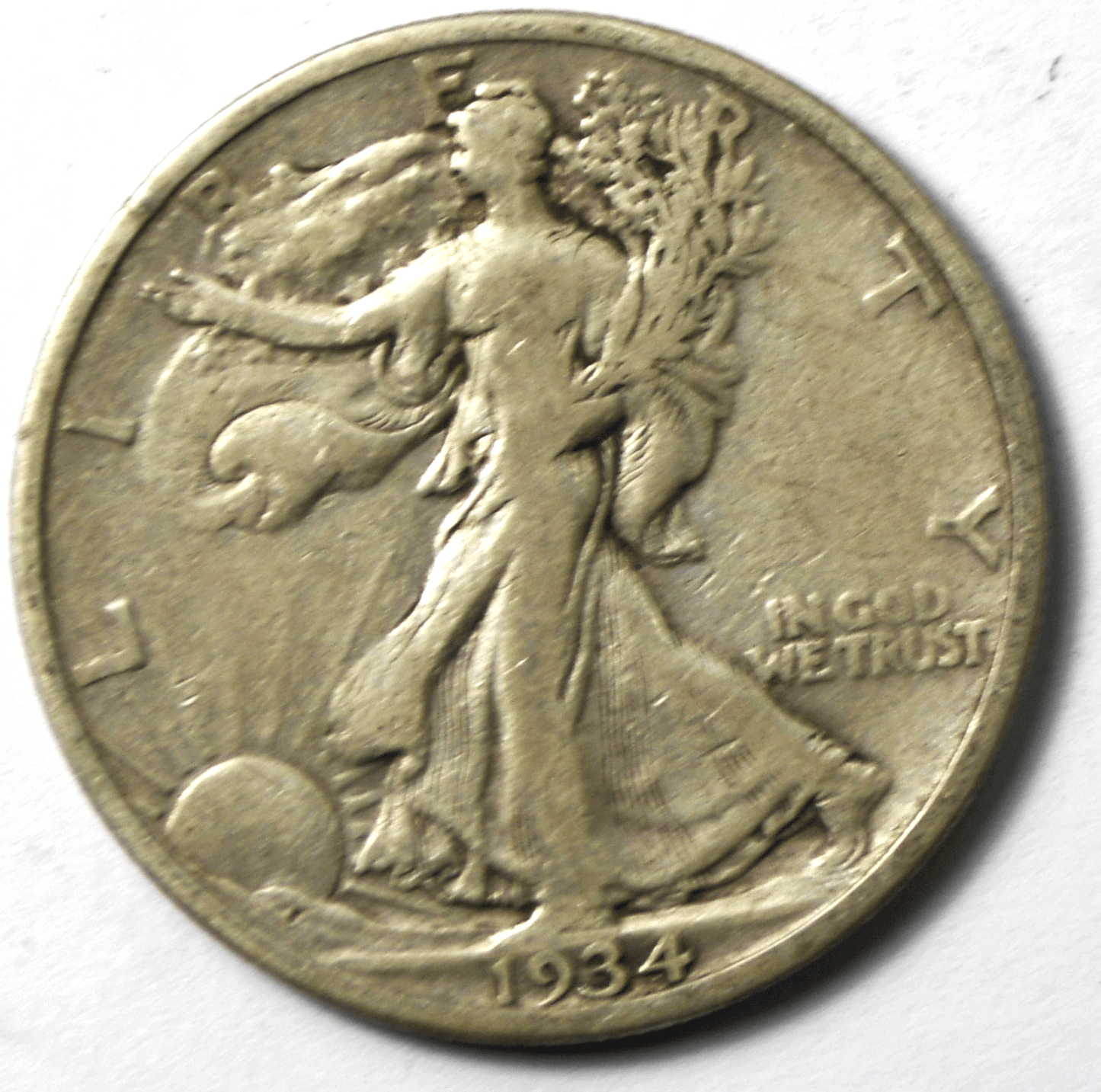 1934 S 50c Walking Half Dollar Silver Fifty Cents San Francisco