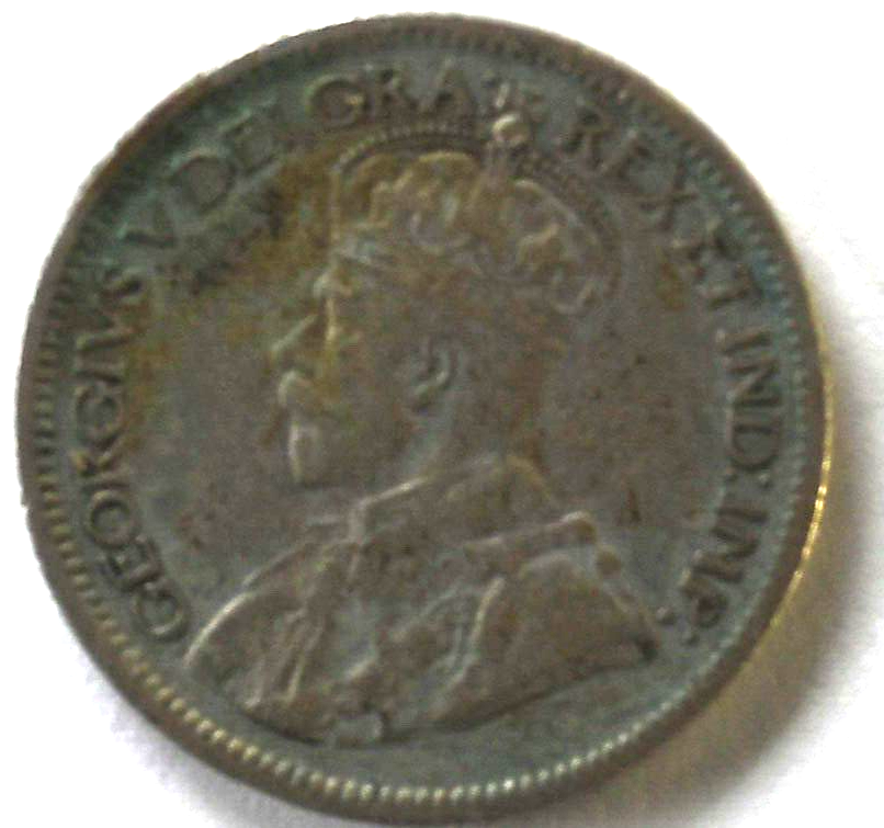 1928 Canada 10c Ten Cents Silver Coin Dime KM# 23a