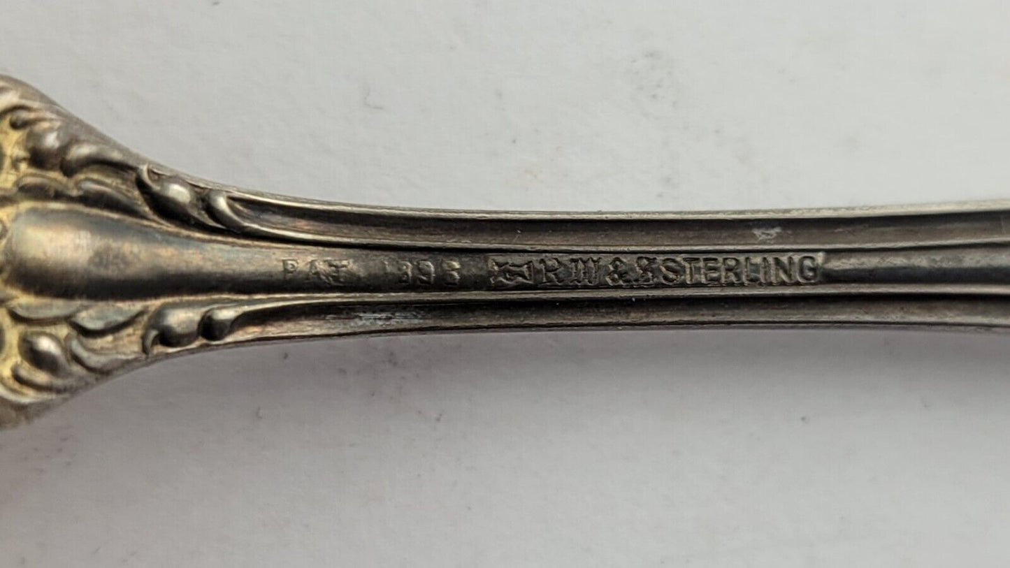 1900 Kansas City Missouri Sterling 5 7/8" Souvenir Spoon w/Goldwash Bowl. 67oz.