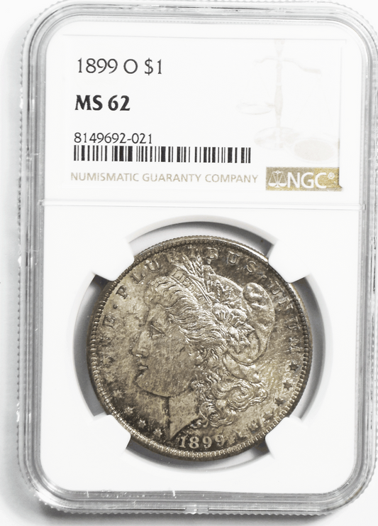 1899 O $1 Morgan Silver Dollar MS62 NGC Uncirculated New Orleans