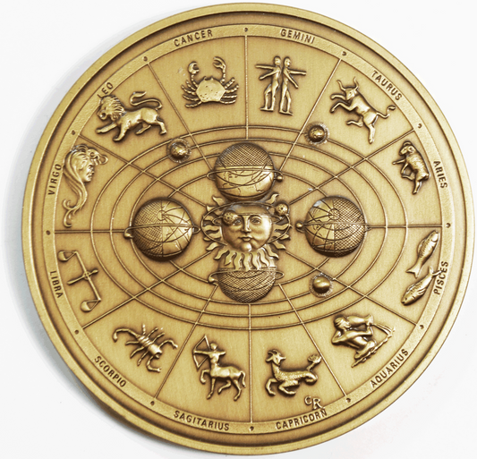 1988 Franklin Mint Annual Calendar Art Bronze Medal 76mm