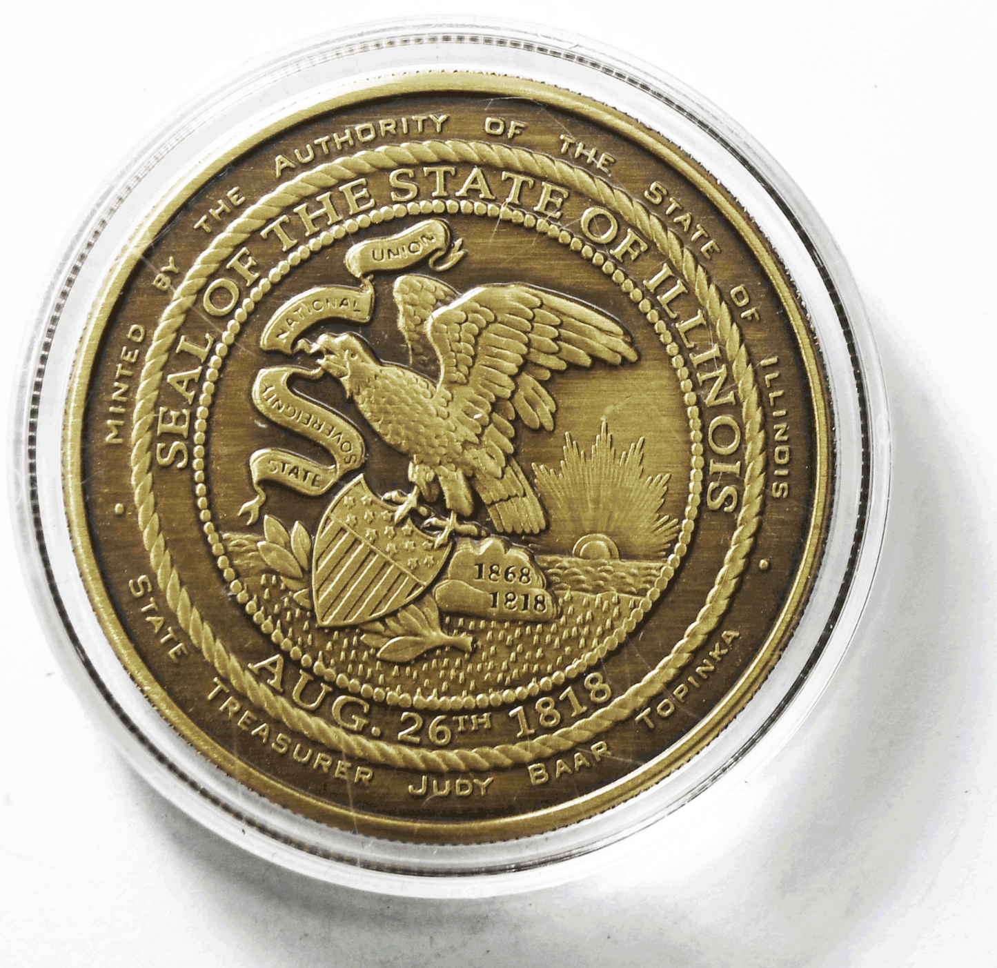 40th President Ronald Reagan State Seal of Illinois Medal 39mm