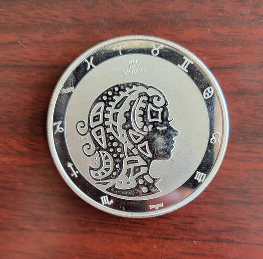 2022 Tokelau $5 Virgo Zodiac Symbol 1oz .999 Fine Silver Astrology Coin