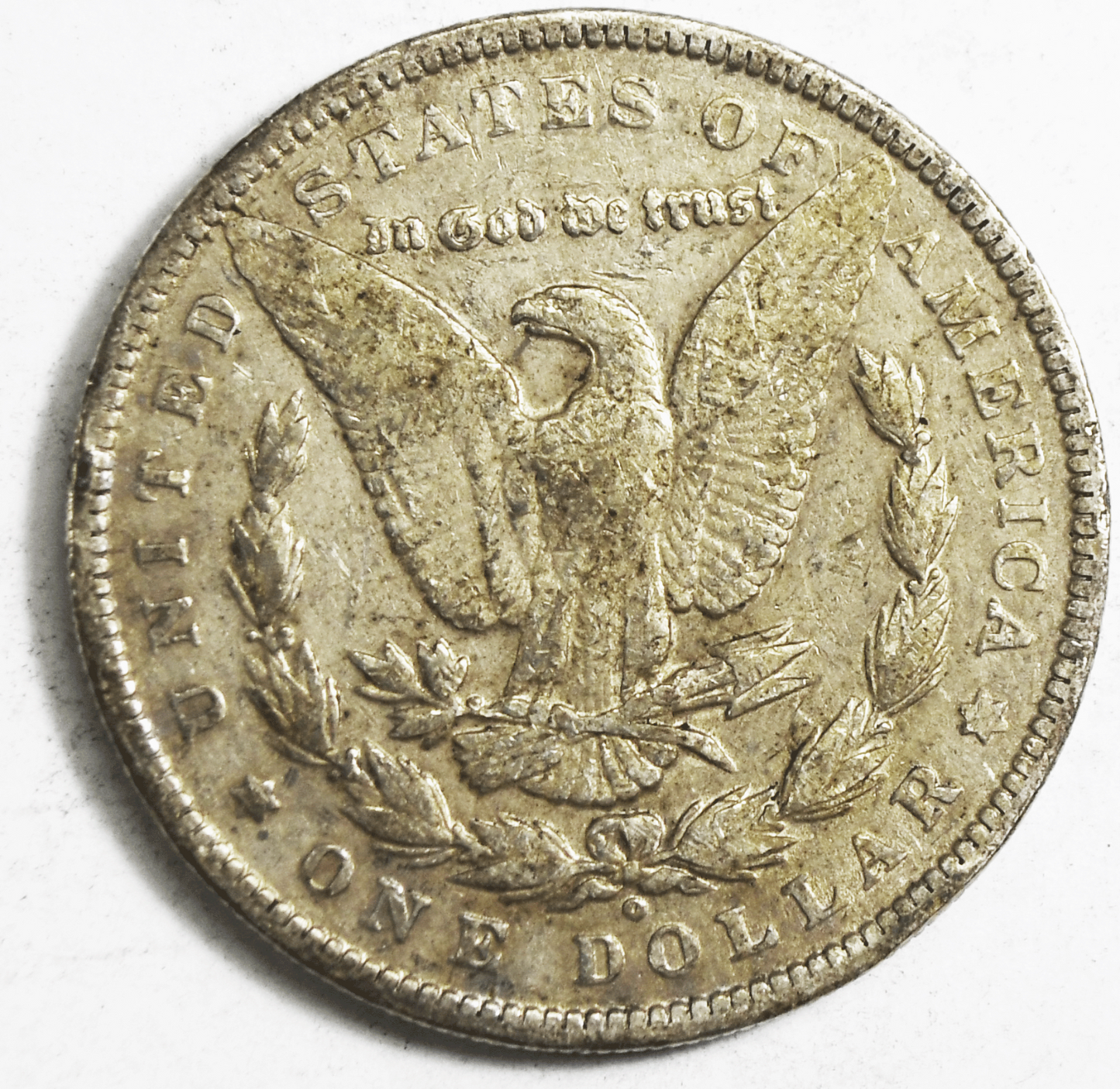 1896 O $1 Morgan Silver One Dollar VAM 4 Micro Small O Rainbow Toned