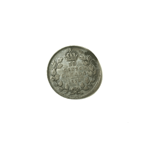 1928 Canada 10c Ten Cents Silver Coin Dime KM# 23a