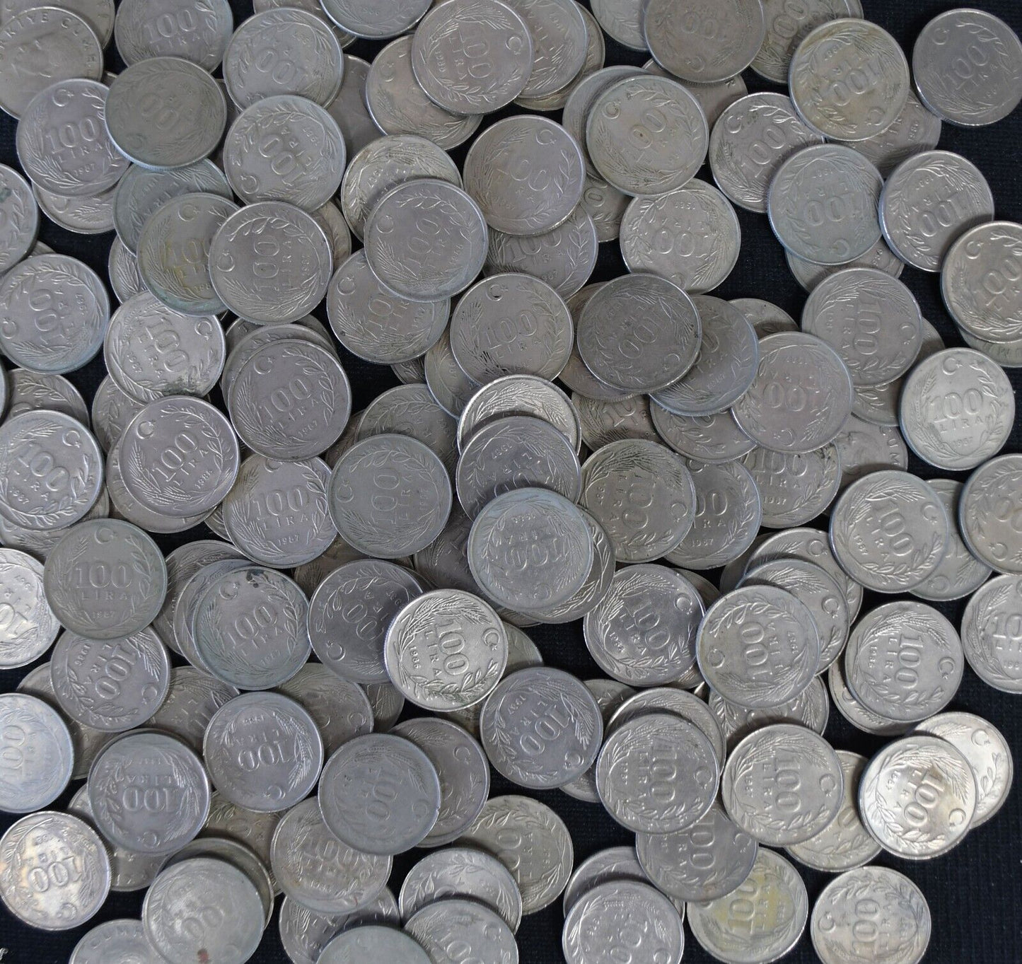 95pc Turkey Turkish Coin Lot 1984-1985 50 Fifty Lire KM#966