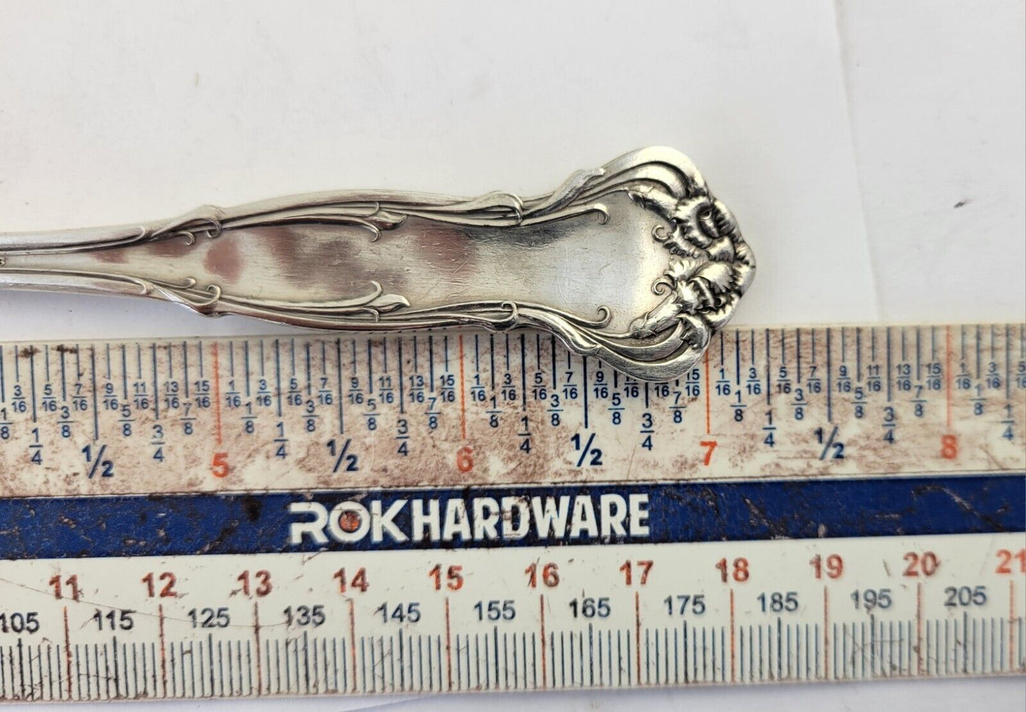 Carnation by Wallace Sterling Silver 7  1/4" Cold Meat Serving Fork 1.3oz.