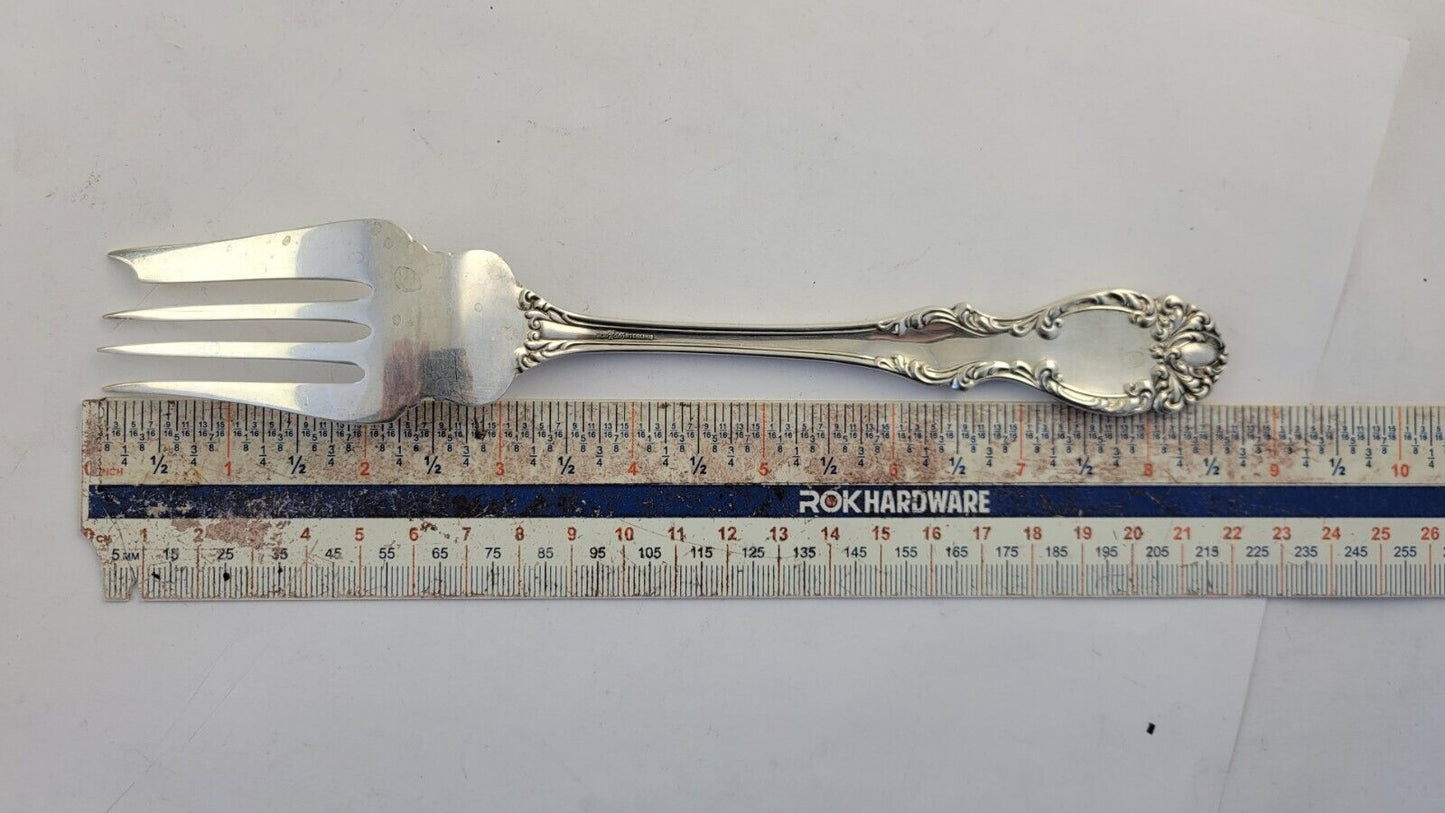 Lucerne by Wallace Sterling Silver 8 5/8" Medium Cold Meat Serving Fork 2.2oz.