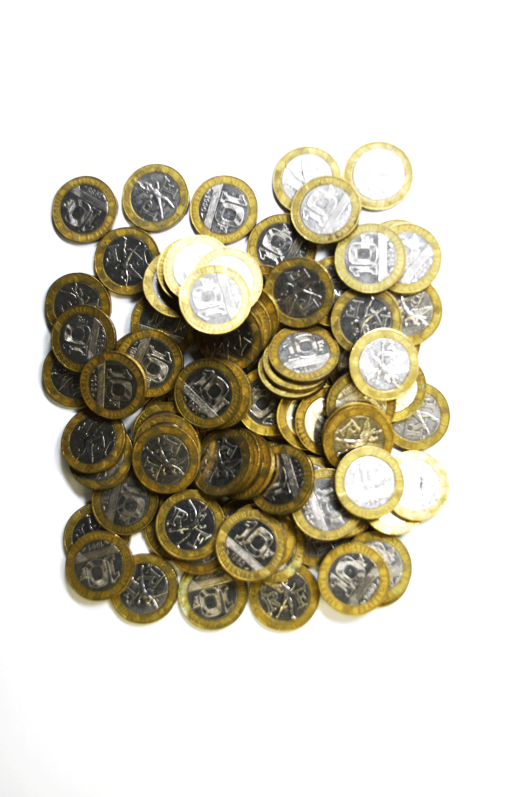 93pc France 10 Ten Francs 1988-1992 Bimetallic