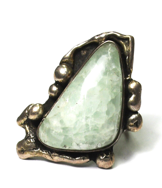 Sterling Silver Payson Crackling Quartz Ring 29mm Size 3