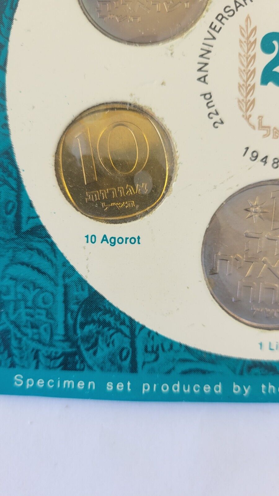 1970 Coins Of Israel 6 Coin Jerusalem Specimen Israel Govt