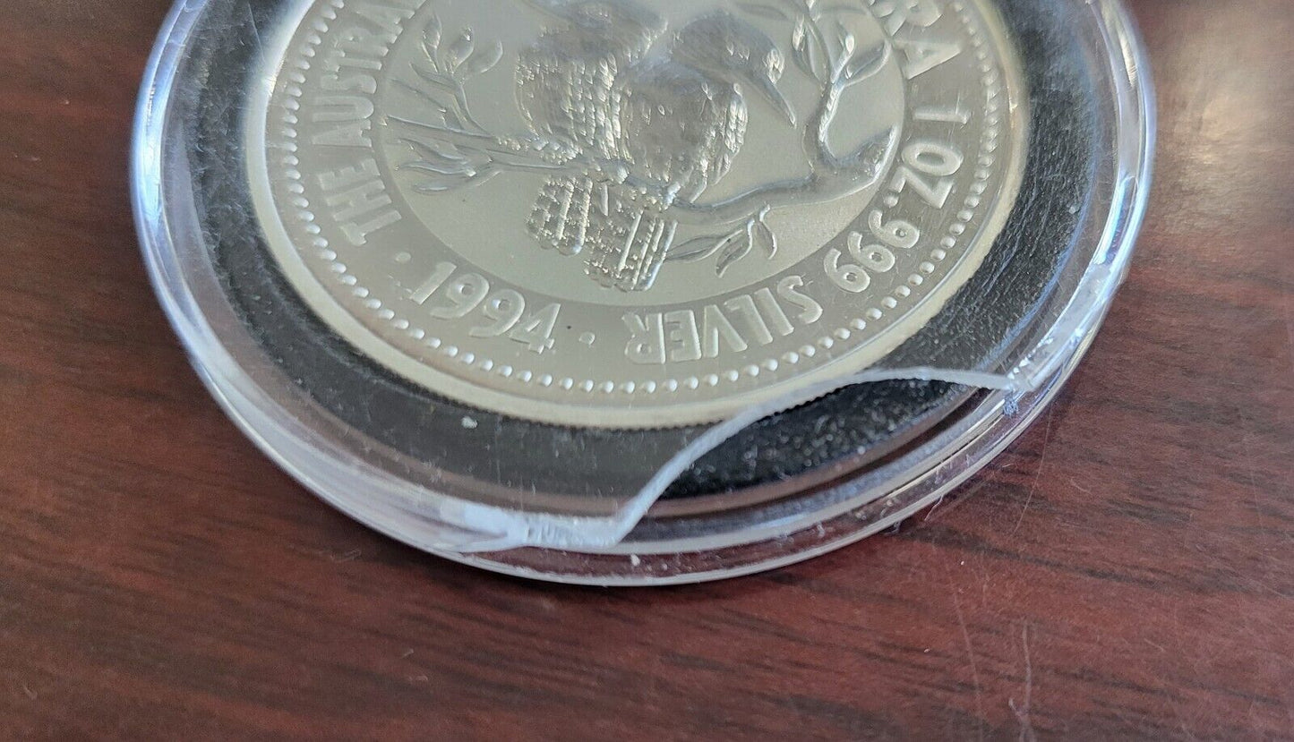 1994 Australian Kookaburra 1oz. Silver .999 Fine Dollar Coin