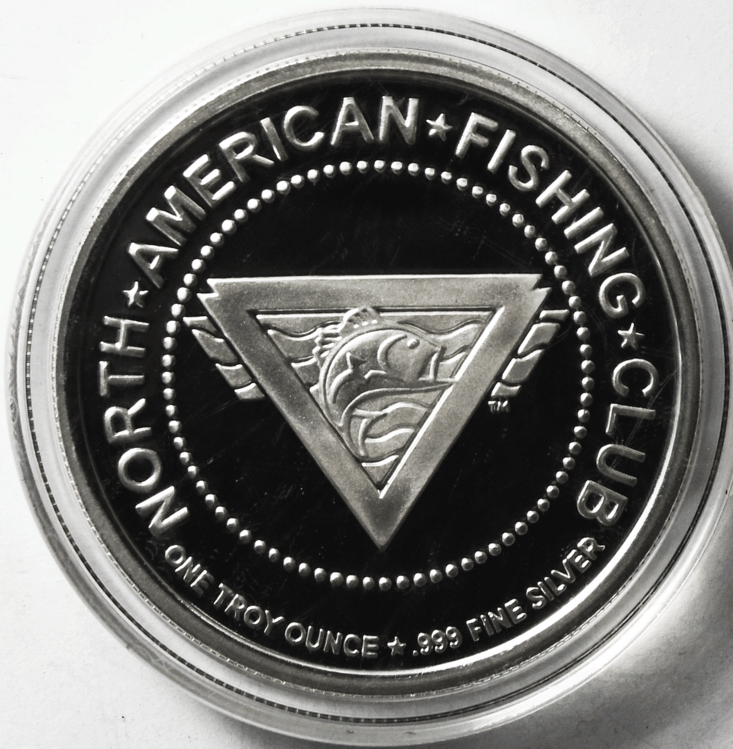 National Fishing Grand Slam Large Mouth Bass  .999 1 ozt. Silver Round NAFC