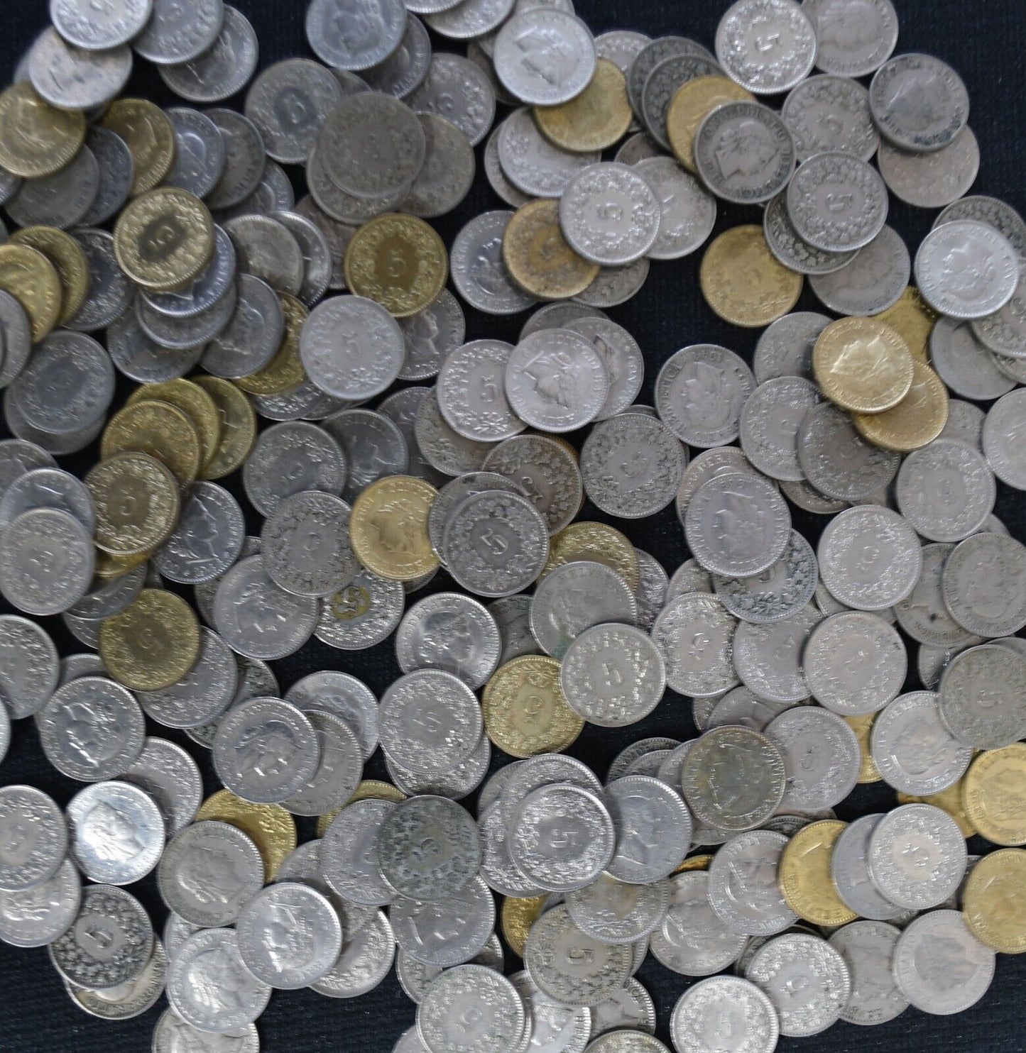 231pc Switzerland 5 Rappen Coin Lot 1893-1994