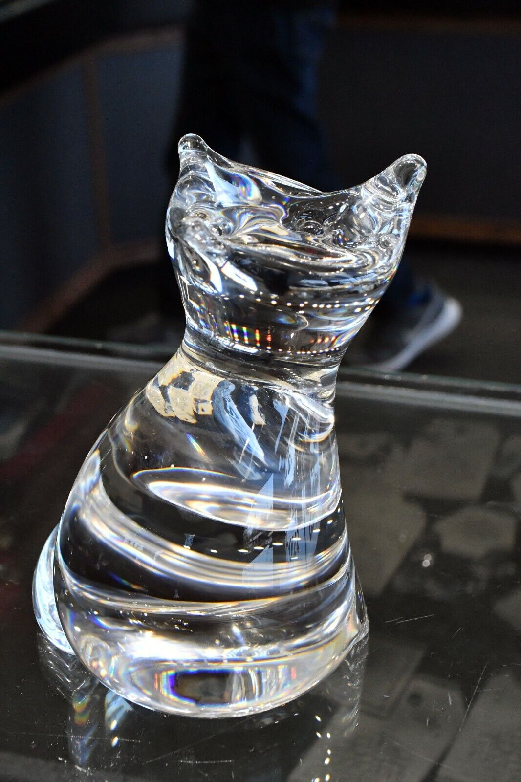 Vintage Steuben 5 7/8" Glass Fox Paperweight Almost  3lbs American