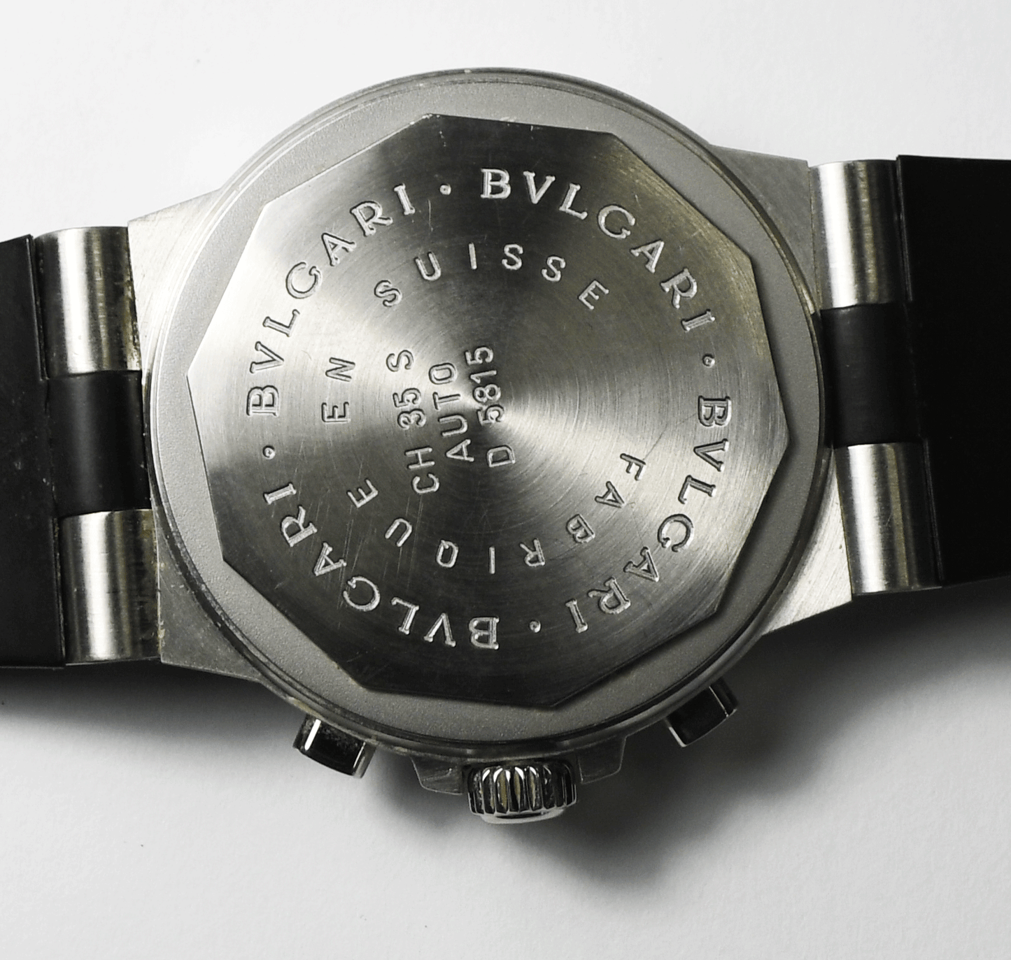 Men's Bvlgari Automatic 36mm Stainless CH35S Black Dial Diagono Chronograph