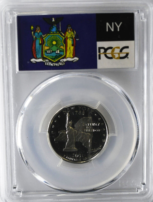 2001 S 25c Washington Silver Quarter Dollar Proof PCGS PR69 DCAM NY