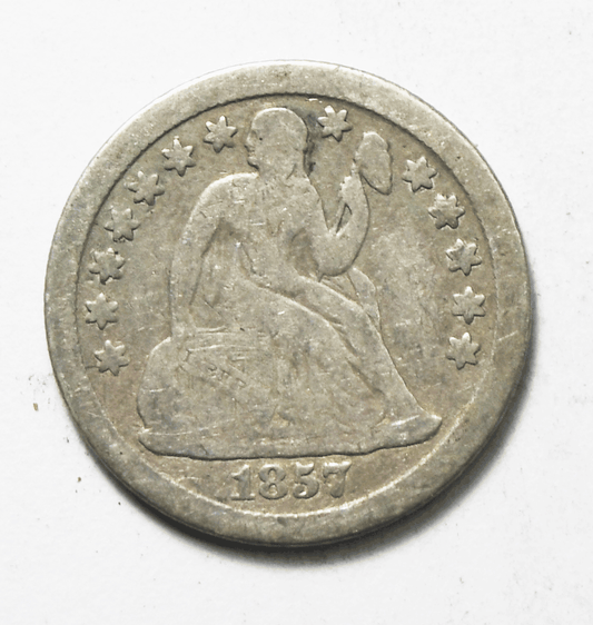 1857 O 10c Seated Liberty Silver Dime Ten Cents New Orleans