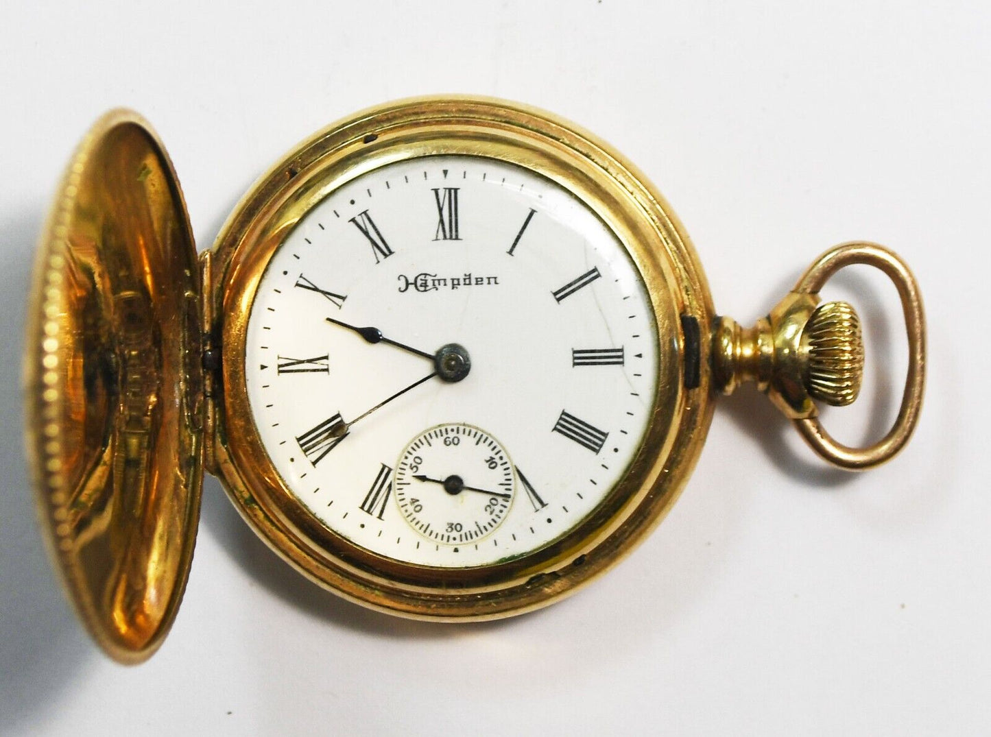 1899 Hampden Molly Stark Size 3/0 Dueber Special GF Hunters Case Not Running