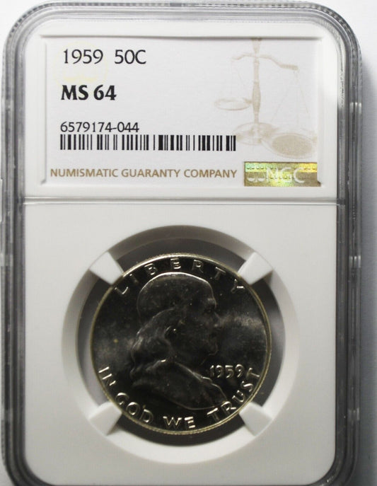 1963 50c Franklin Silver Half Dollar Fifty Cents NGC MS64 Philadelphia