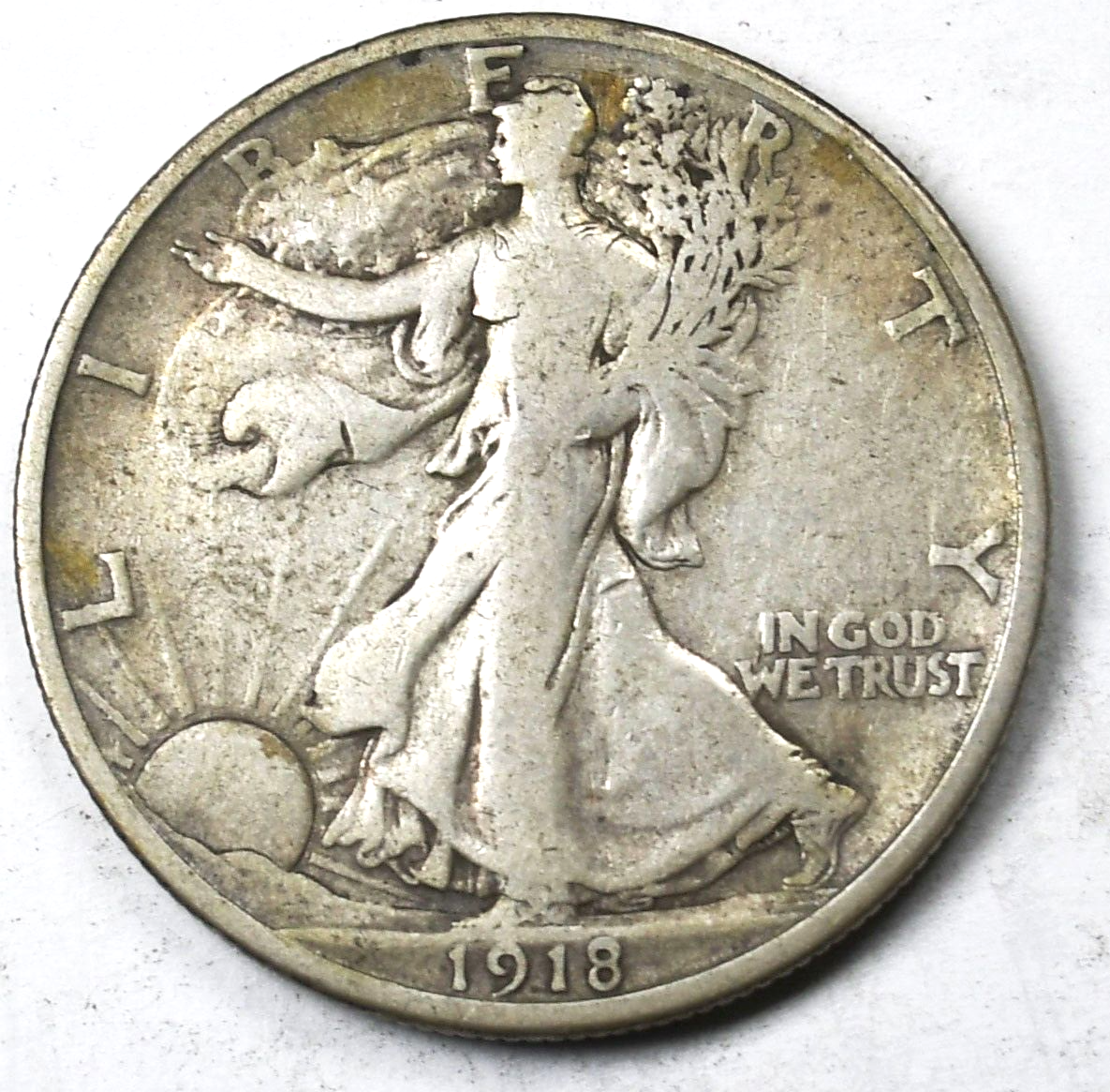 1918 S 50c Walking Liberty Silver Half Dollar Fifty Cents San Francisco