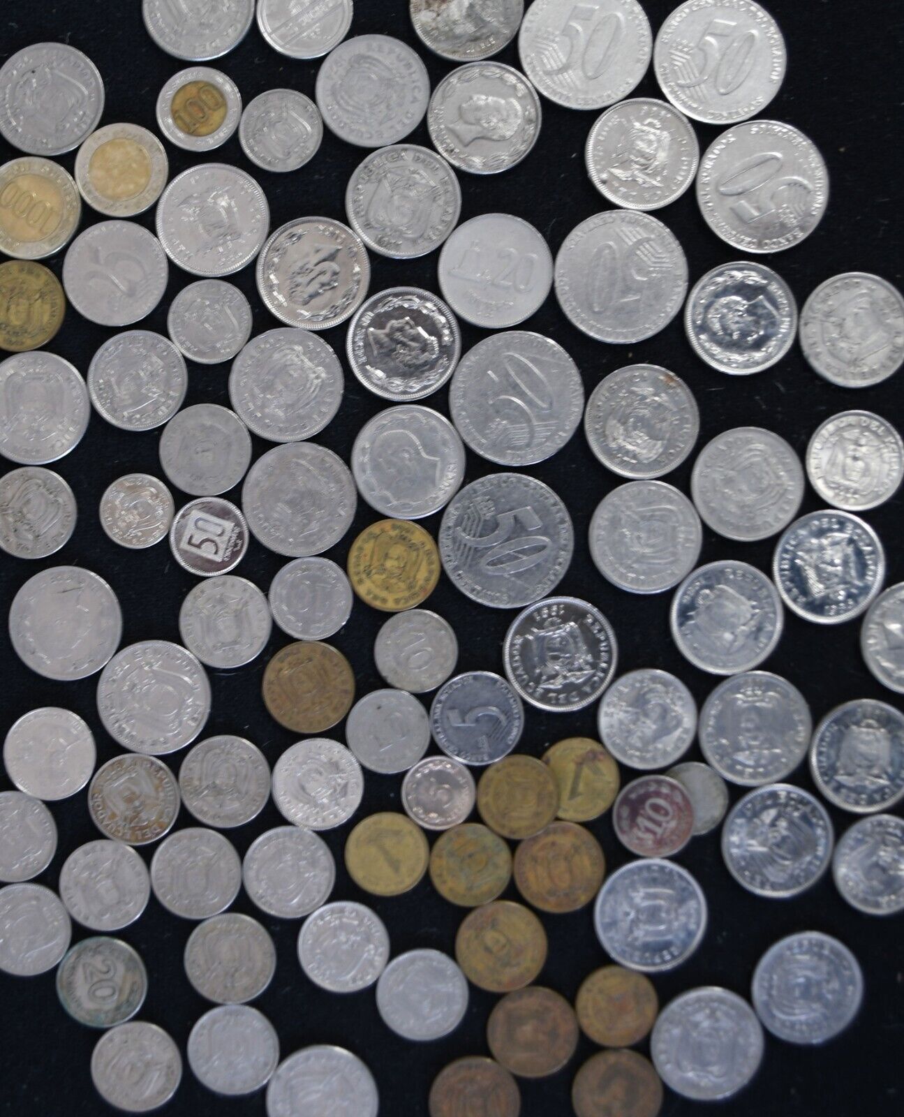 90pc Ecuador 100 500 1000 Sucres 1 5 10 20 50 Centavos 1924-2000