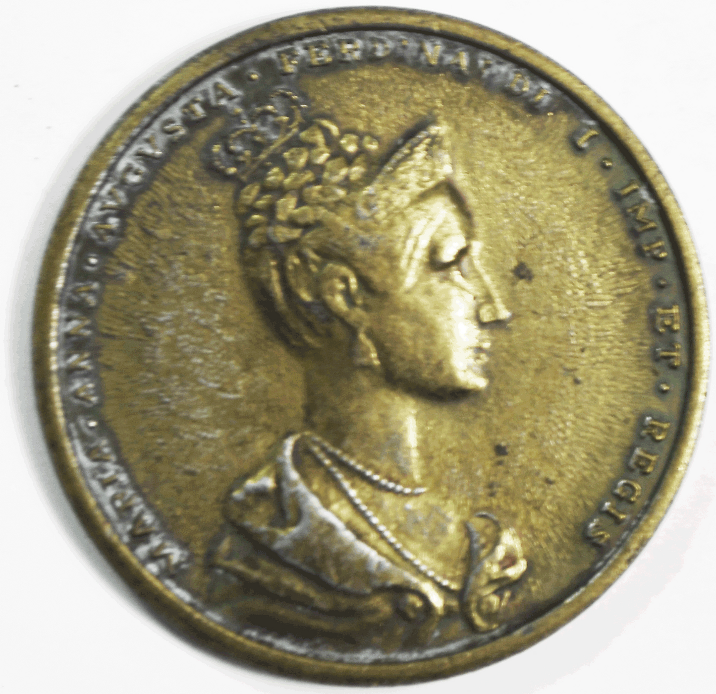 Medal Maria Anna Augusta Ferdinandi I  Restrike Alloy Medal 45mm