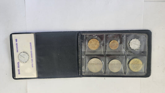 1963 Uncirculated Coins of Israel Six Coin Set w/inverted Agurah Coin