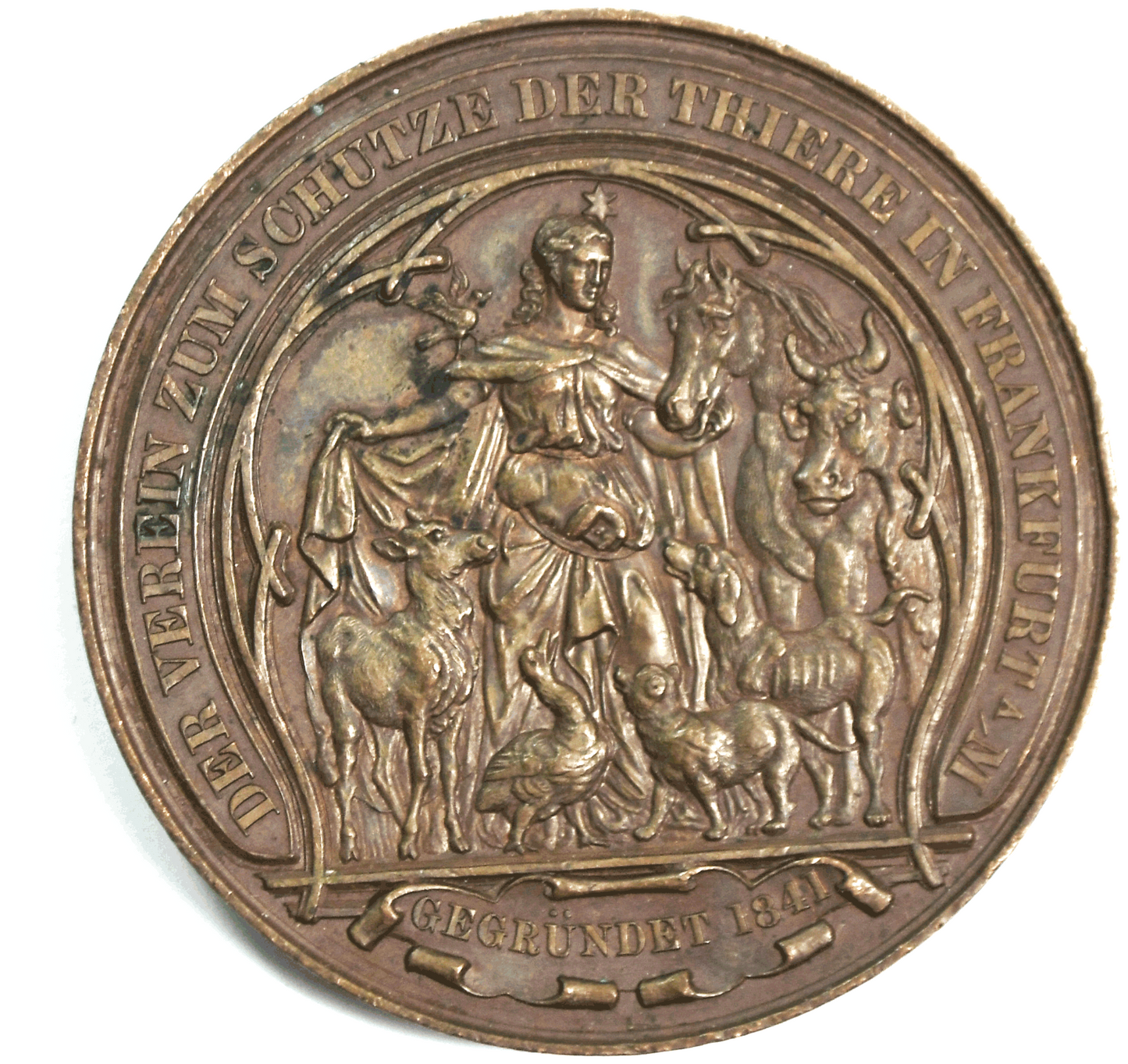 Maillard Frankfurt Animal Protection Founded 1841 Bronze Medal 53mm  83g