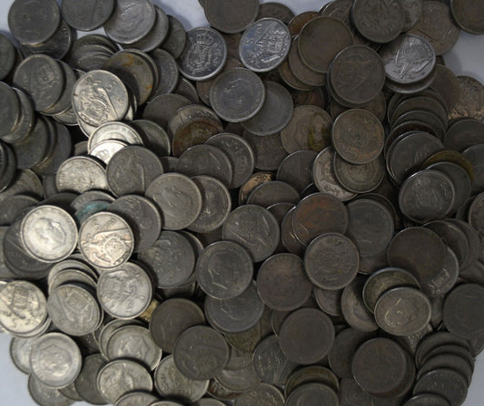 294pc Spain 5 Five Pesetas Coins Lot 1950's 1980's