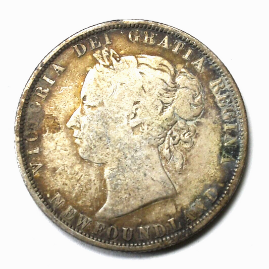 1873 50c Canada Newfoundland Fifty Cents KM# 6 Rare Low Mintage