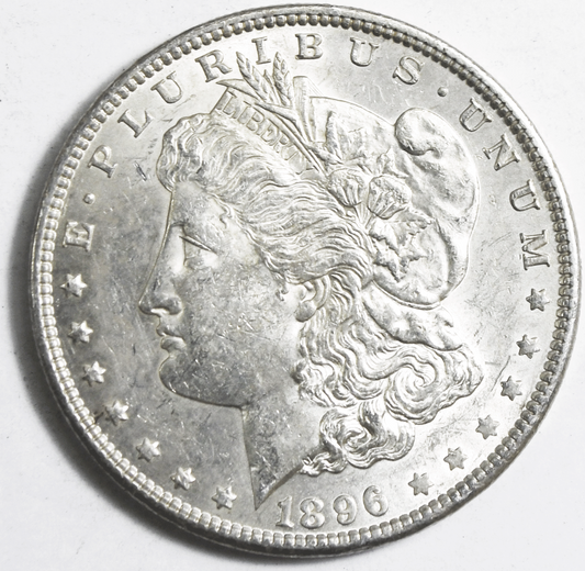 1896 $1 Morgan American Silver One Dollar US Philadelphia AU